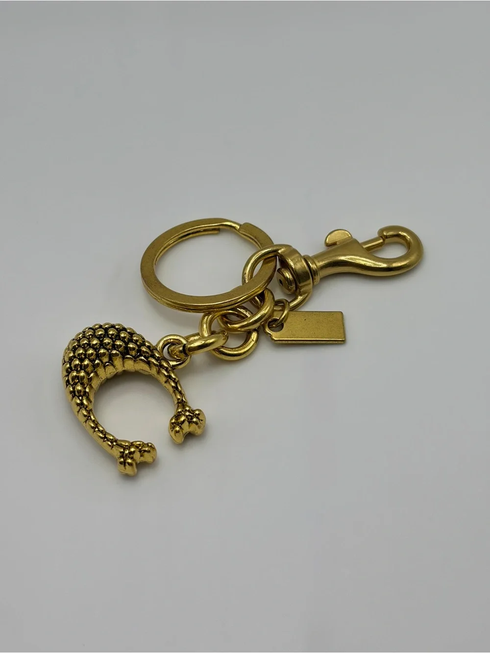 Gold Letter C Keyring Charm